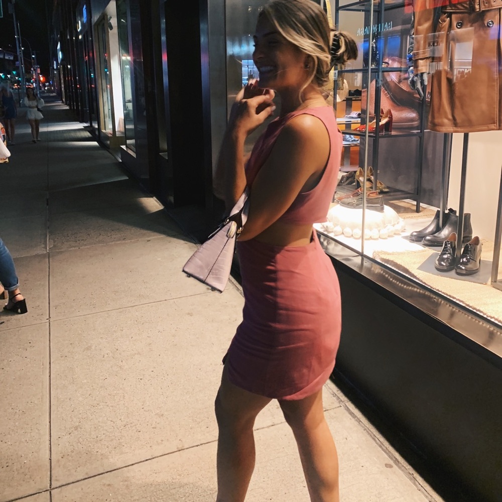 Pink, Cutout Dress.